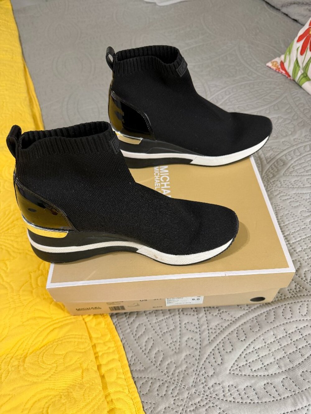 Michael Kors Skyler Wedge Bootie Sock Sneakers